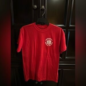Gildan Red EMS Short Sleeve Tee. EMS Play Safe or I’ll get to see you naked.